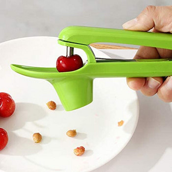 Нова зелена череша Corer от неръждаема стомана Red Jujube Череши Corer Резачка за зеленчуци Кухненски инструмент Инструмент за плодове
