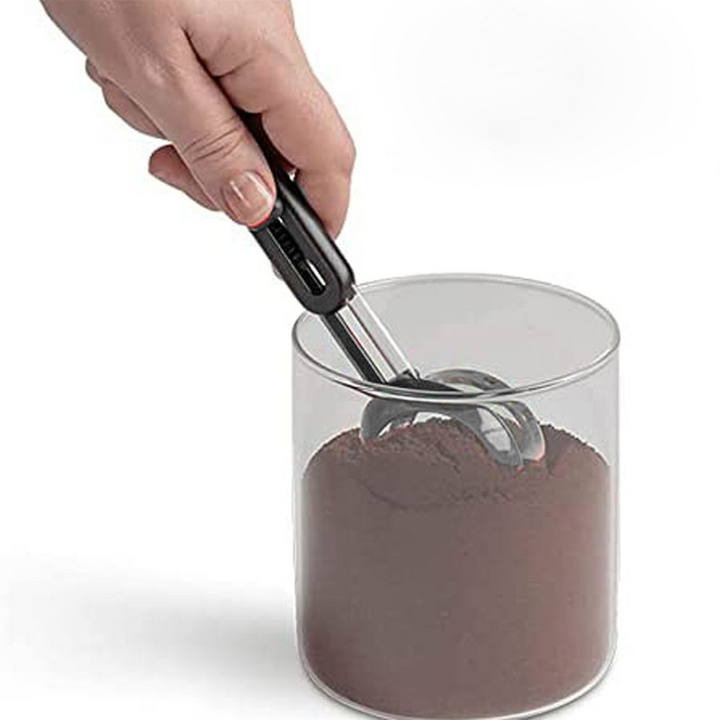 Mjerna žlica s podesivom polugom za prah, otporna na hrđu Mjerna žlica za izravnavanje praha za proteine kave Alat za mjernu žlicu