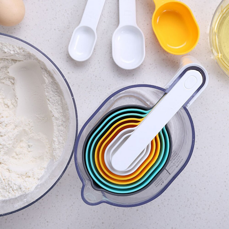 Komplet mjernih posuda i žlica od 9 komada Set pekarskih alata Žlica za mjerenje Kuhinjski dodaci Pribor za pečenje Pribor za kuhanje