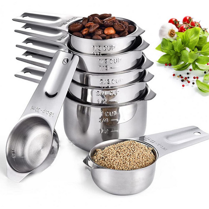 Dugotrajni, 1 set korisnih i jakih mjernih žlica za začine u prahu, lagana mjerna posuda, polirana površina za dom