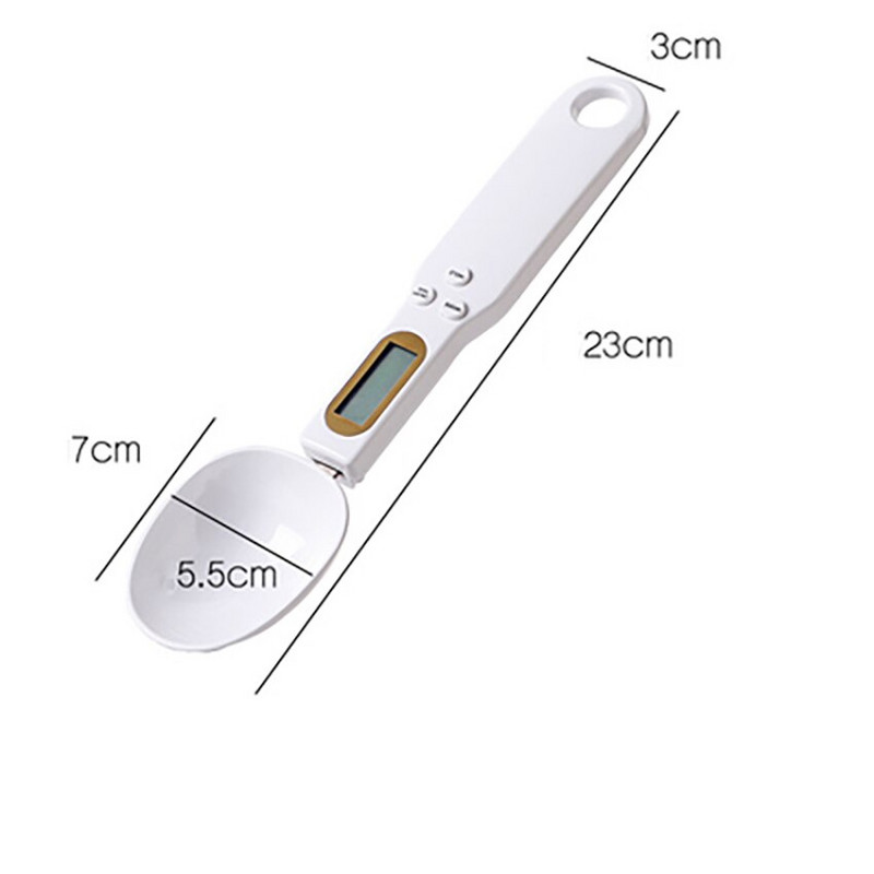 Kuhinjske mjerne žlice, elektronička vagana žlica, mjerne lopatice za hranu u digitalnim gramima, vaga za žlicu za pečenje s LCD zaslonom