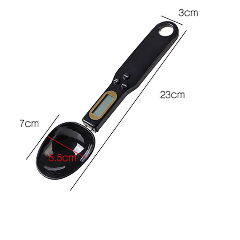 Kuhinjske mjerne žlice, elektronička vagana žlica, mjerne lopatice za hranu u digitalnim gramima, vaga za žlicu za pečenje s LCD zaslonom