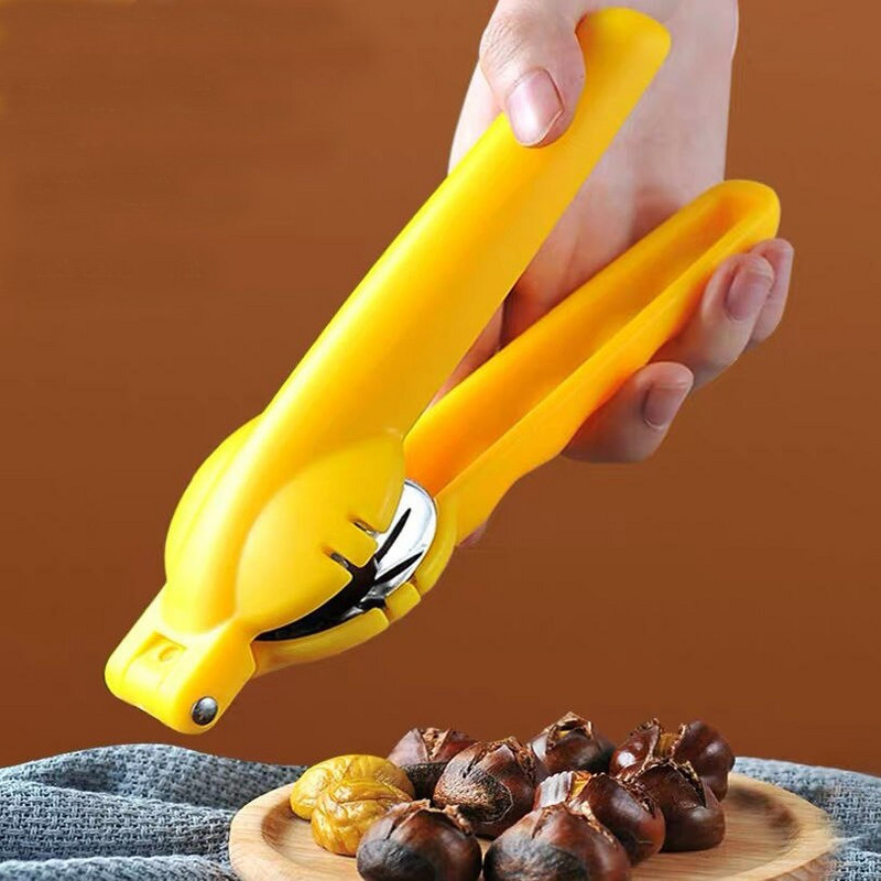 Mielas nerūdijantis plienas 2 viename greitas kaštonų gnybtas Graikinių riešutų replės Metalinis riešutų laužytojas, riešutų atidarytuvas Virtuvės įrankiai Pjovimo įtaisai B