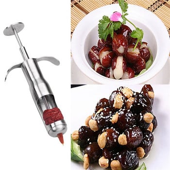 304 неръждаема стомана Cherry Jujube Corer Pitter Fruit Kitchen Olive Core Gadget Stoner Remove Pit Tool Seed Push Out