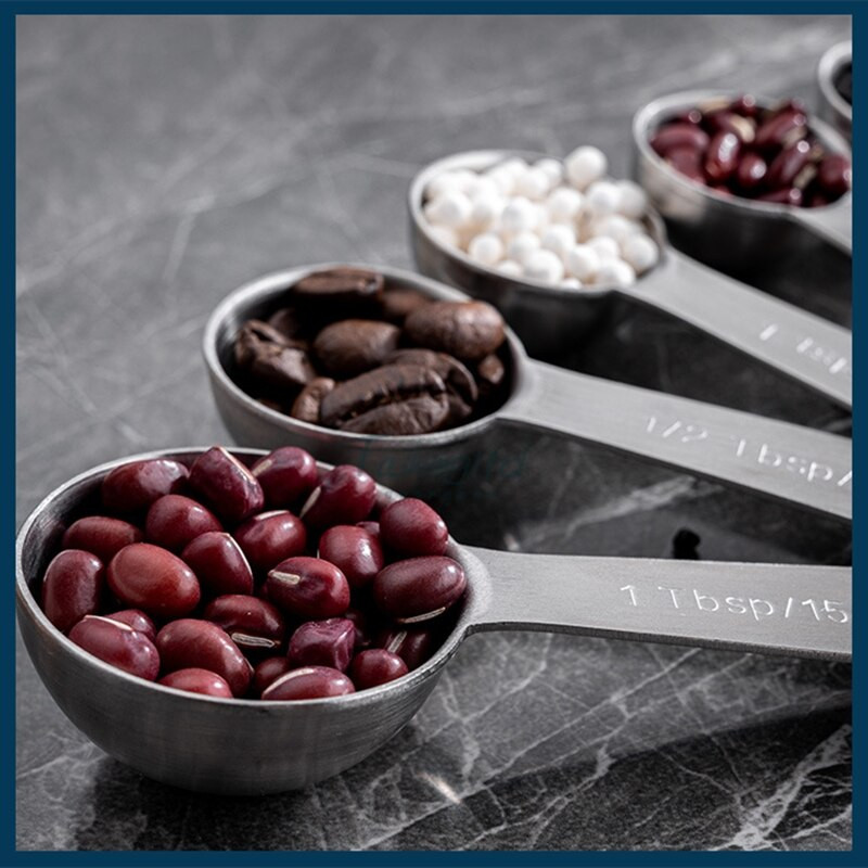 6/kom Mjerna žličica od nehrđajućeg čelika Žličica Mjera Podesiva mjerna žličica Kava Šećer Kuhinjski alati Brašno za pečenje kolača