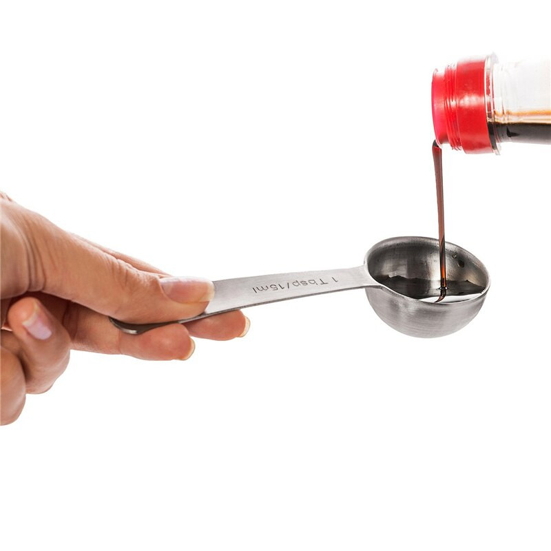 6 kompleta mjernih žlica od nehrđajućeg čelika za mjerenje suhih i tekućih sastojaka Pekarski alat Kuhinjski pribor Veleprodaja