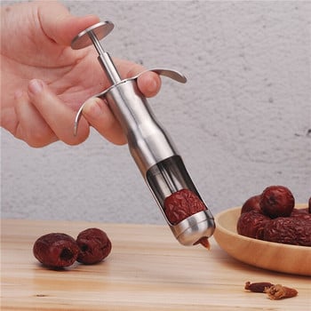 Неръждаема стомана Cherry Jujube Corer Fruit Kitchen Olive Core Gadget Stoner Remove Pit Tool Seed Push Out Tool