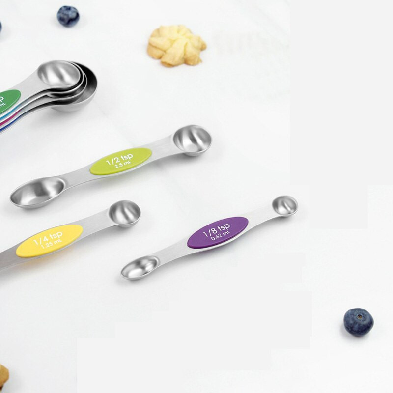 8-dijelni set magnetskih dvoglavih žlica od nehrđajućeg čelika za mjerenje krute tekućine u prahu Kuhinjski alati