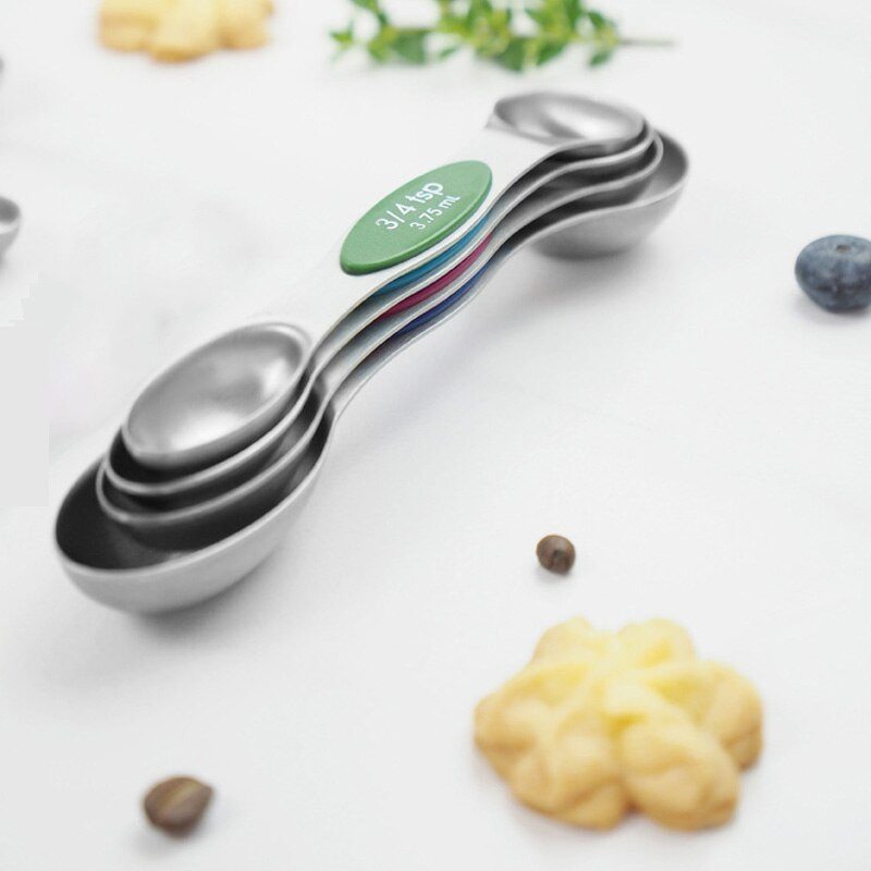 8-dijelni set magnetskih dvoglavih žlica od nehrđajućeg čelika za mjerenje krute tekućine u prahu Kuhinjski alati