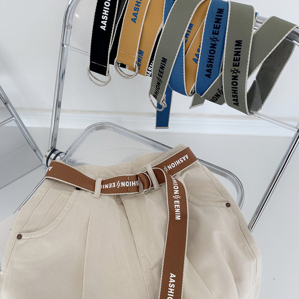 Novi model ženskog platnenog remena sa natpisima