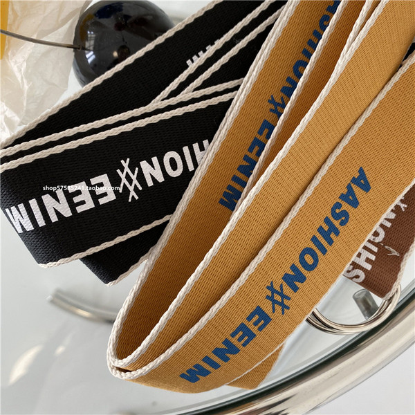 Novi model ženskog platnenog remena sa natpisima