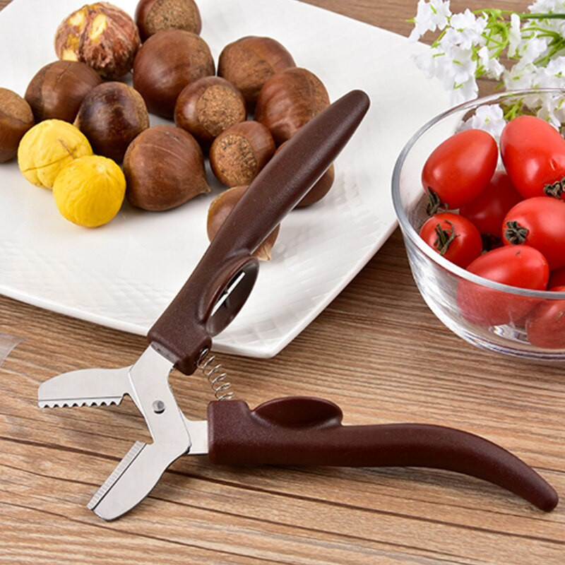 Uređaj za otvaranje kestena Višenamjenski dizajn Oštra oštrica za uklanjanje tvrde ljuske Križna stezaljka s nazubljenim rubom Artefakt Stezaljka od orahovine