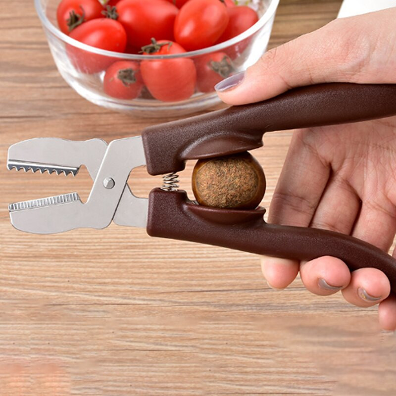 Uređaj za otvaranje kestena Višenamjenski dizajn Oštra oštrica za uklanjanje tvrde ljuske Križna stezaljka s nazubljenim rubom Artefakt Stezaljka od orahovine