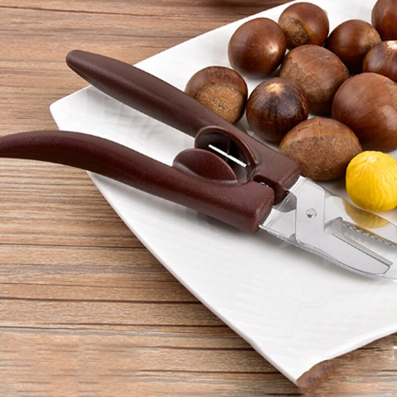 Uređaj za otvaranje kestena Višenamjenski dizajn Oštra oštrica za uklanjanje tvrde ljuske Križna stezaljka s nazubljenim rubom Artefakt Stezaljka od orahovine