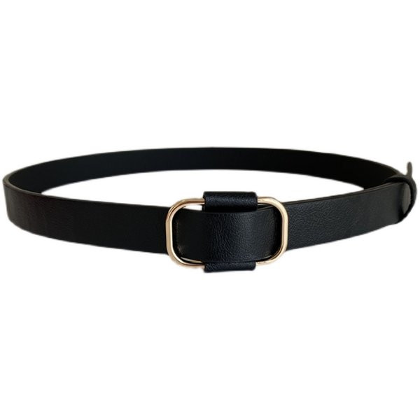 Ženski kožni remen u crno-braon boji