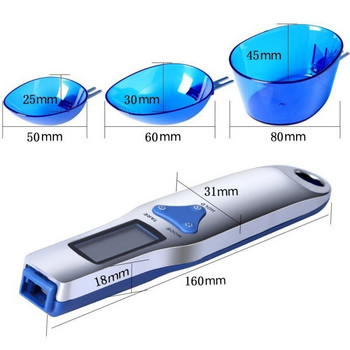 Цифрова везна Лъжица LCD дисплей Кухненска везна лъжица 300-500 г/0,1 г Електронни везни мерителна лъжица с 3 отделящи се теглилки
