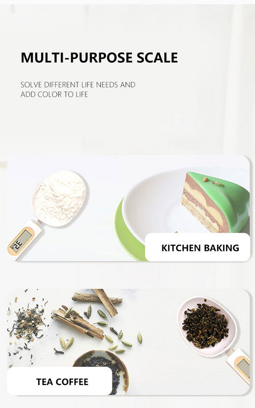 Digitalna elektronska kuhinjska vaga 500g 0,1g LCD zaslon za mjerenje hrane Žlica za vaganje brašna Mini vaga za kavu i mlijeko Kuhinjski alat
