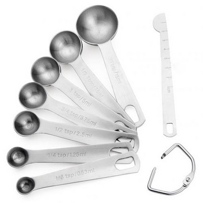 Mjerne žlice od nehrđajućeg čelika od 8 komada, šalica, kuhinjska vaga za kuhanje, lopatica, žličica, ručka, kuhinjski pribor, mjerni alat