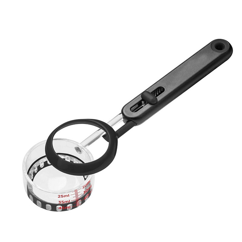 Žlica za mjerenje praha s podesivom polugom i prozirnom skalom Višenamjenska čajna žličica Praktični kućni kuhinjski dodaci GQ