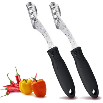 Πρακτικό 3 τεμ Jalapeno Pepper Corer, Ανοξείδωτο ατσάλι Soft Grip Jalapeno Corer, Core Deseeder for Jalapenos,Chilis,Bell Peppers