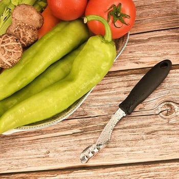 Πρακτικό 3 τεμ Jalapeno Pepper Corer, Ανοξείδωτο ατσάλι Soft Grip Jalapeno Corer, Core Deseeder for Jalapenos,Chilis,Bell Peppers