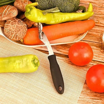 Πρακτικό 3 τεμ Jalapeno Pepper Corer, Ανοξείδωτο ατσάλι Soft Grip Jalapeno Corer, Core Deseeder for Jalapenos,Chilis,Bell Peppers