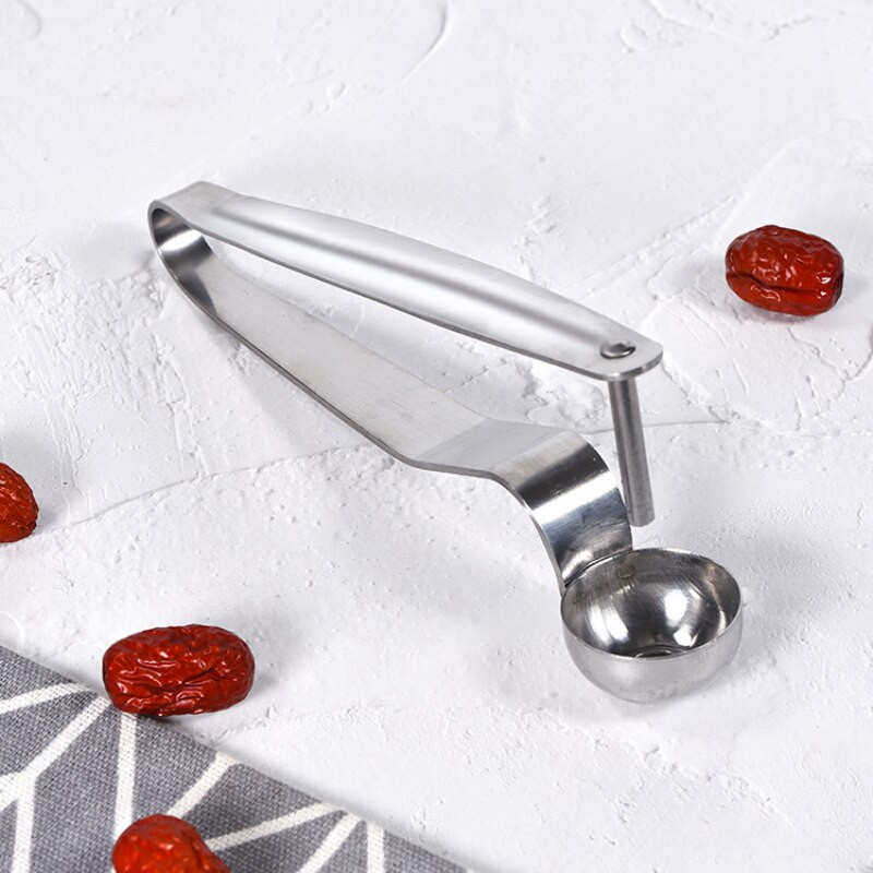 Kutiljka za jezgro od nehrđajućeg čelika 430, udobna ručka, ručna bušilica, glog, trešnja, kuhinjski pribor