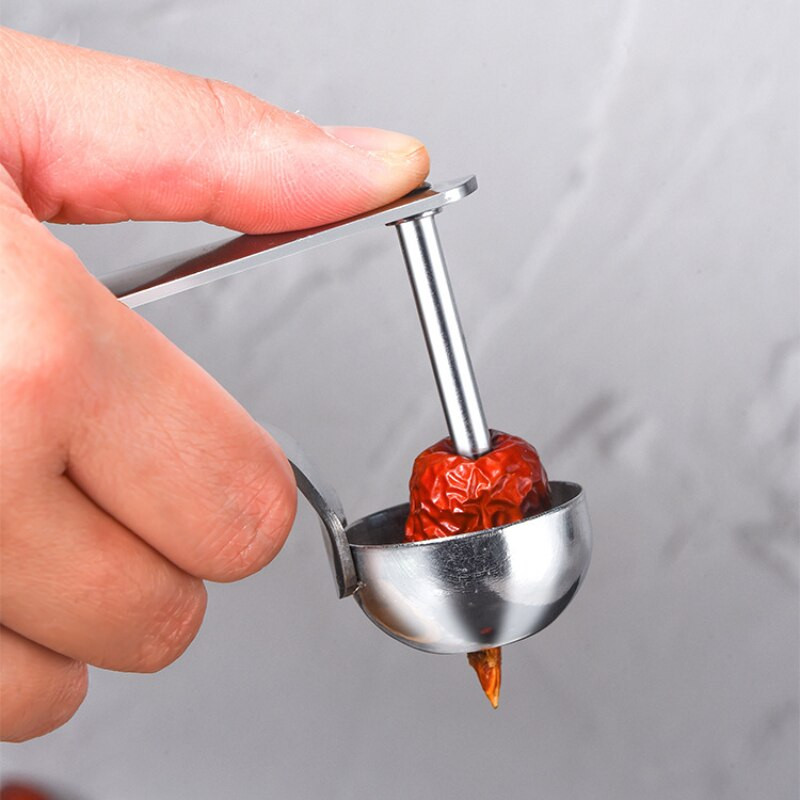 Kutiljka za jezgro od nehrđajućeg čelika 430, udobna ručka, ručna bušilica, glog, trešnja, kuhinjski pribor