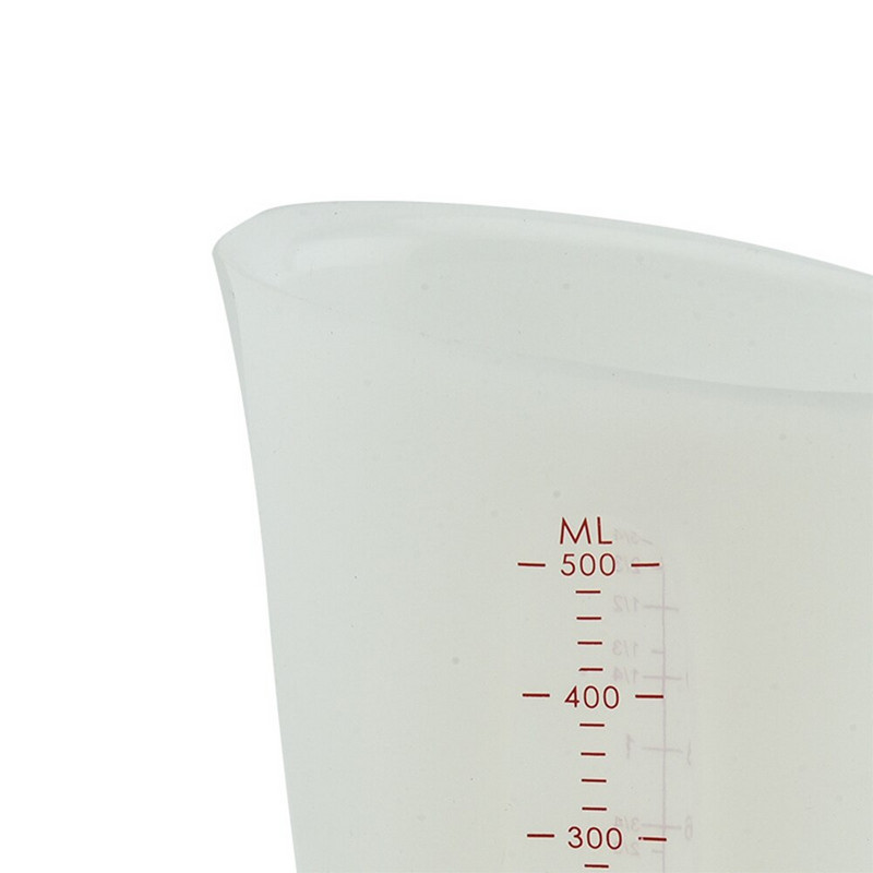 250ml/500ml Silikonska mjerna posuda Vrč Izljevna površina Potrepštine za kuhinjske alate Graduirana mjerna posuda Čaše kuhinja