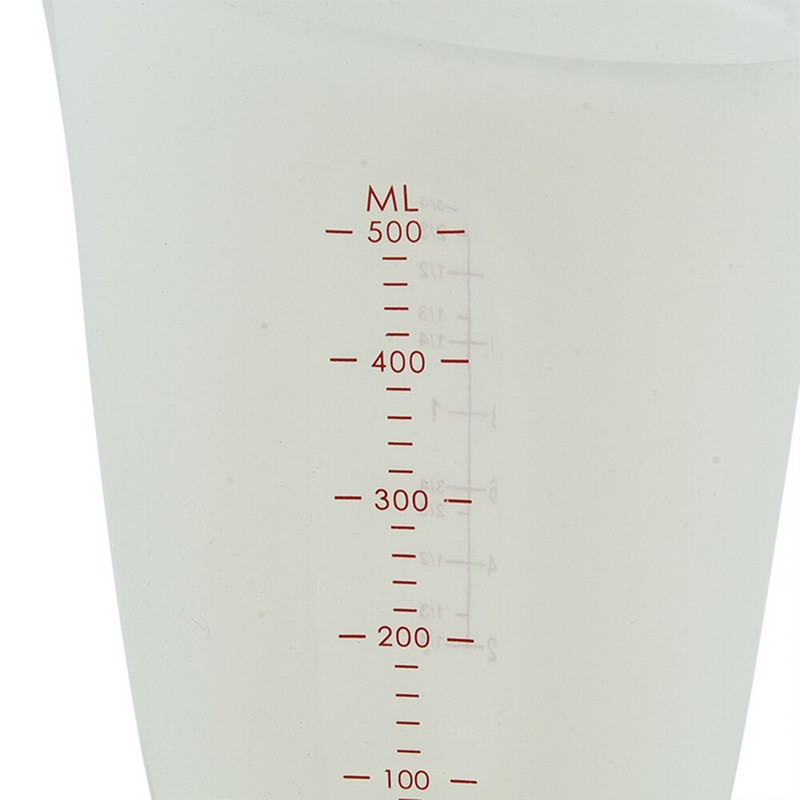 250ml/500ml Silikonska mjerna posuda Vrč Izljevna površina Potrepštine za kuhinjske alate Graduirana mjerna posuda Čaše kuhinja