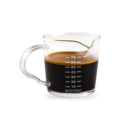 70ml 80ml 90ml Pahare Espresso Shot Ceașă de măsurare cu mâner Urcioare de vin Servicii de cafea Instrumente exclusive Barista