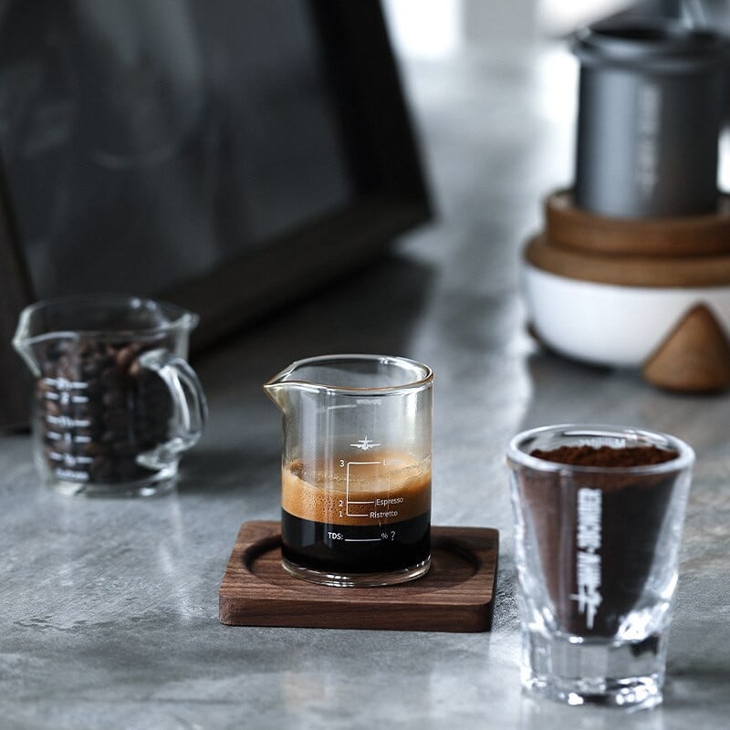 70 ml 80 ml 90 ml stiklinės Espresso Shot Matavimo puodelis su rankena Vyno ąsočiai Kavos paslaugos Barista Išskirtiniai įrankiai