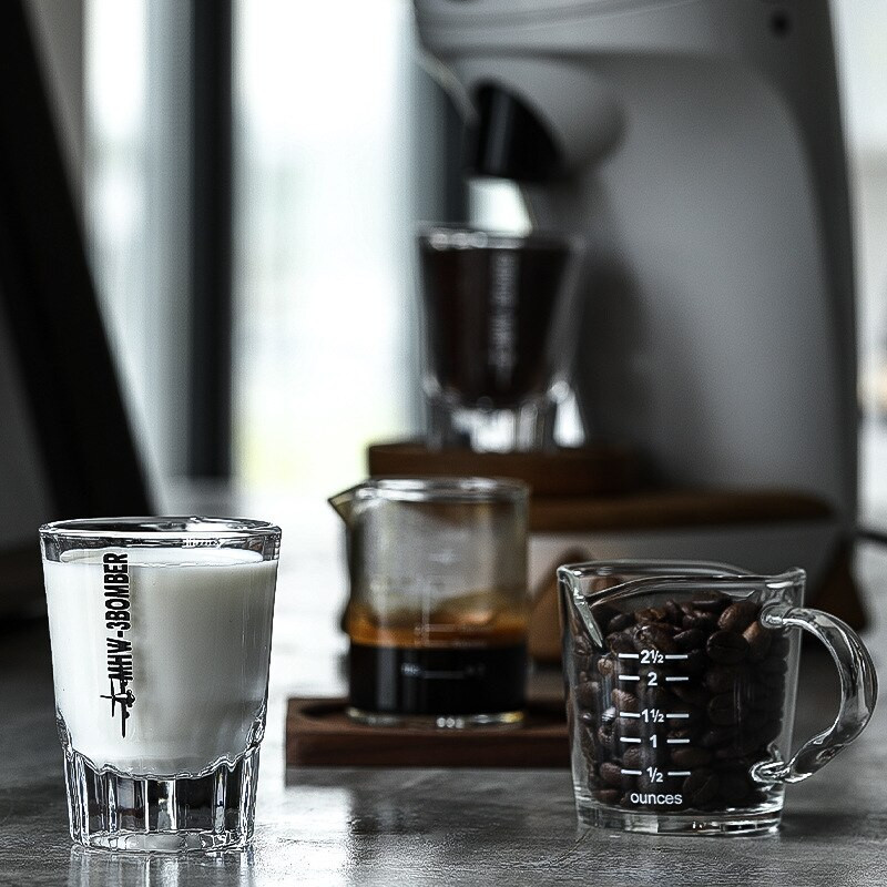 70 ml 80 ml 90 ml stiklinės Espresso Shot Matavimo puodelis su rankena Vyno ąsočiai Kavos paslaugos Barista Išskirtiniai įrankiai