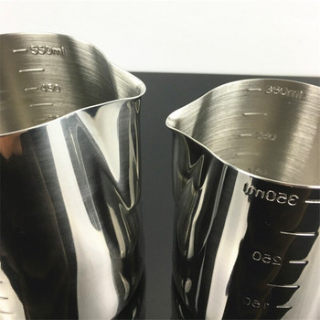 Творческа мерителна чаша от неръждаема стомана с голям капацитет и везна Офис чаша за кафе еспресо Кана за мляко лате Кухненски инструменти за печене
