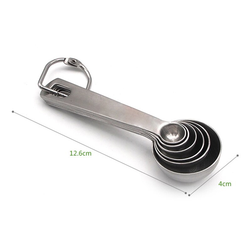 6kom/set Mjerne žličice od nehrđajućeg čelika Višenamjenske šalice za začine za kavu i čaj Mjerne šalice s vagom Kuhinjski alati