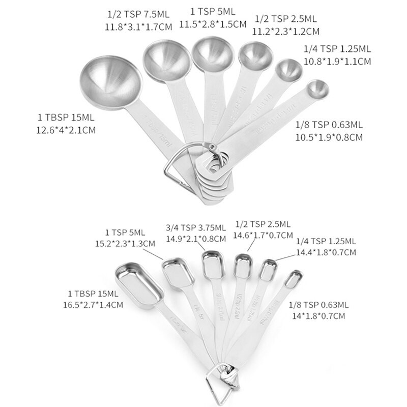 Mjerna žlica od nehrđajućeg čelika Domaći čaj Zrna kave Šećer u prahu Žlica Kuhinjske mjere za začine Kuhinjski pribor