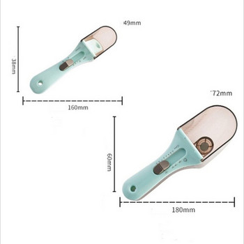 Комплект от 2 части Кухненски инструменти Пластмасова везна за измерване Регулируеми мерителни лъжици с магнитни закопчалки Многофункционални мерителни чаши