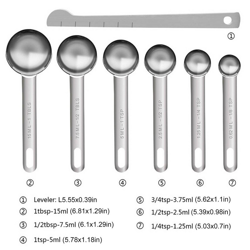 Višenamjenske mjerne žlice od nehrđajućeg čelika Set stolnih žlica koje se mogu složiti za mjerenje kave u prahu Začini Kuhinjski pribor