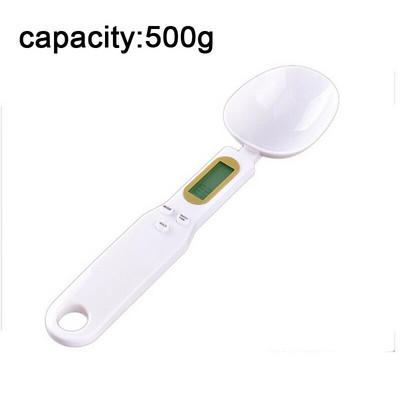 Naminių gyvūnėlių ėdalo svarstyklės elektroninis matavimo įrankis šunų kačių šėrimo dubeniui Matavimo šaukštas Virtuvės svarstyklės Skaitmeninis ekranas 250 ml