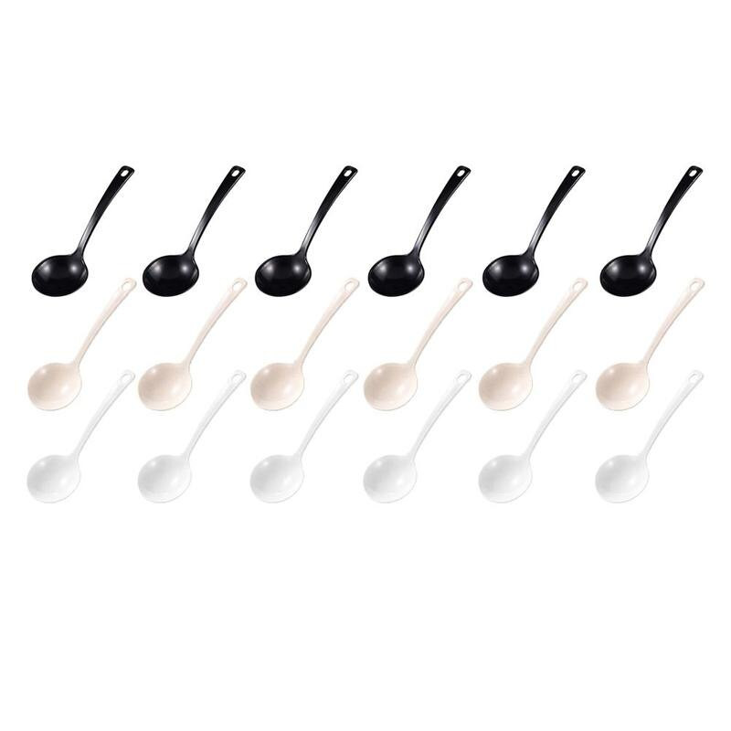 Lusikas Lusikad Plastikust supp Ühekordne serveerimine Riisi söögiriistad Melamiin Aasia puder Õhtusöök Kohv Suhkrulaud Nuudli segajook