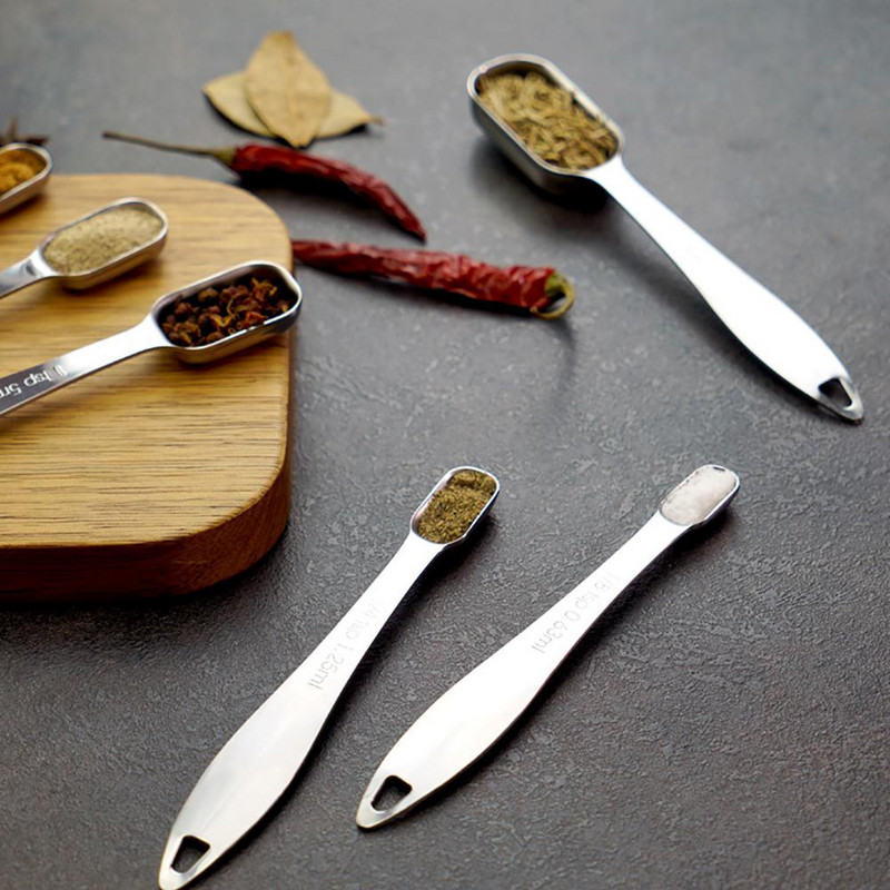 6 kom/set Mjerne žličice od nehrđajućeg čelika Mjerne žličice za kavu i čaj Šalica Kuhinjska vaga Žličice za mjerenje Lopatice
