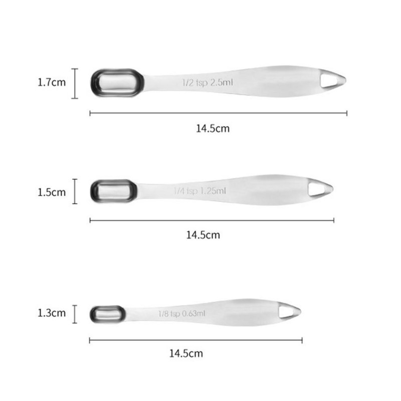 6 kom/set Mjerne žličice od nehrđajućeg čelika Mjerne žličice za kavu i čaj Šalica Kuhinjska vaga Žličice za mjerenje Lopatice