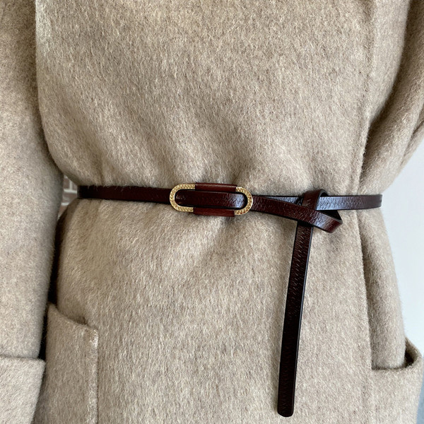 Ležeran ženski remen oko struka od eko kože