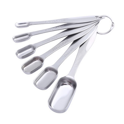 6 kom/set podesivih mjernih žlica Višenamjenska mjerna žlica od nehrđajućeg čelika Mjerna žlica za kavu u prahu Žlica za mjerenje začina