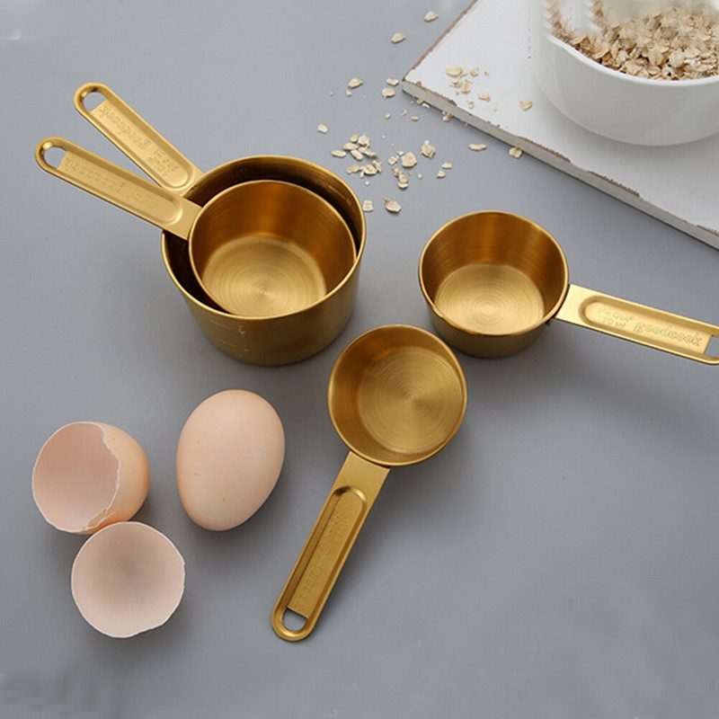 8PCS mjernih šalica i žlica Set od nehrđajućeg čelika Lopatica za kavu Pečenje Barmenska vaga Mjerni alati Kuhinjski pribor