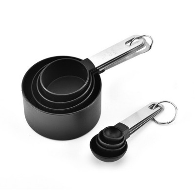 Baking essential ručka od nehrđajućeg čelika mjerna posuda 8-dijelna plastična mjerna žlica set kuhinjskih alata mjerna žlica