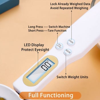 500g/0.1g Прецизни цифрови мерителни лъжички с LCD дисплей Кухненски измервателни лъжици за готвене на кафе, брашно, захар, електронни везни
