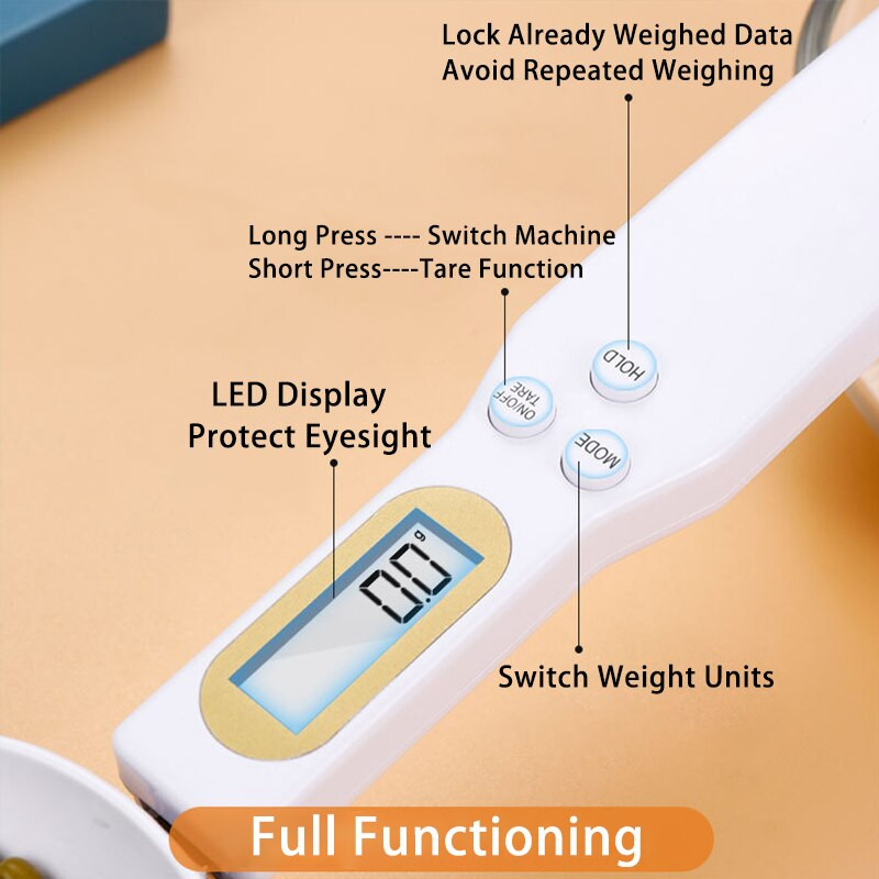 500g/0,1g Precizne digitalne mjerne žlice s LCD zaslonom Kuhinjske mjerne žlice za kuhanje brašna i šećera Elektronske vage