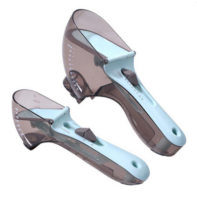 2 praktične mjerne čaše Podesive mjerne žlice Višenamjenske mjerne čaše za kuhanje krutog praha i tekućine