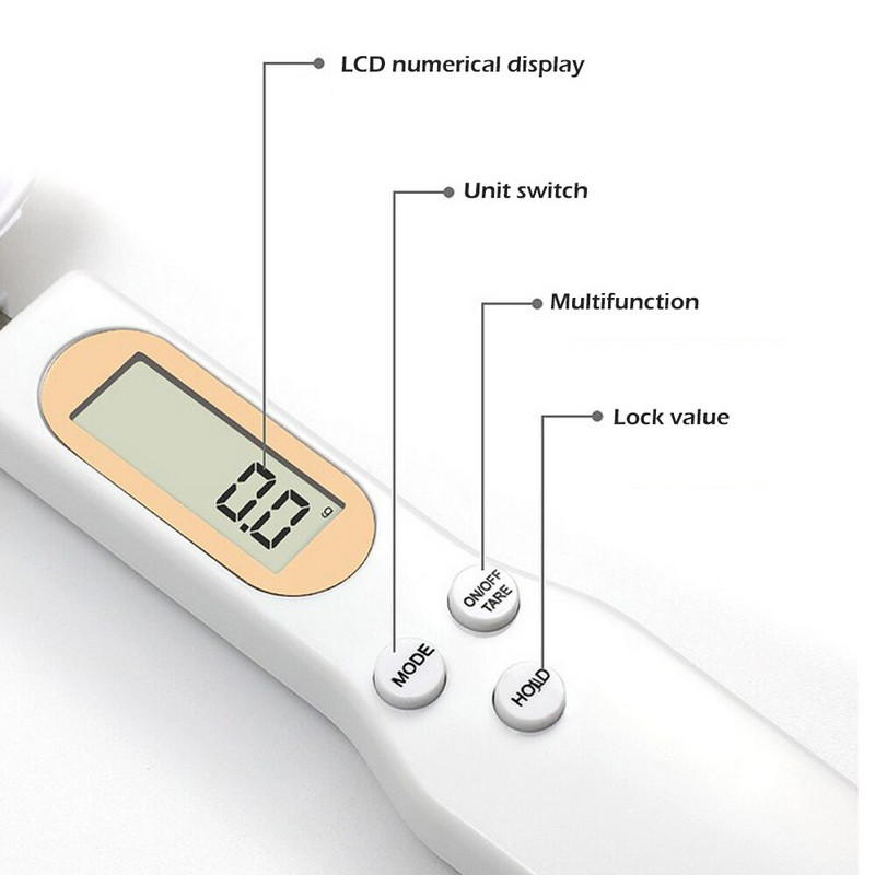 Digitalna mjerna žlica 500g/0,1g prijenosna LCD digitalna elektronička žlica elektronička s vagom alat visoke preciznosti za pečenje